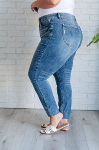 Hazel Blues® |  Nicole Tummy Control Skinny Jeans in Vintage Wash