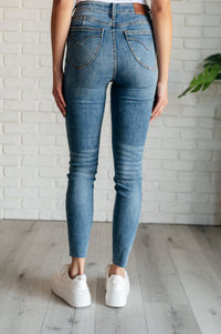 Hazel Blues® |  Nicole Tummy Control Skinny Jeans in Vintage Wash