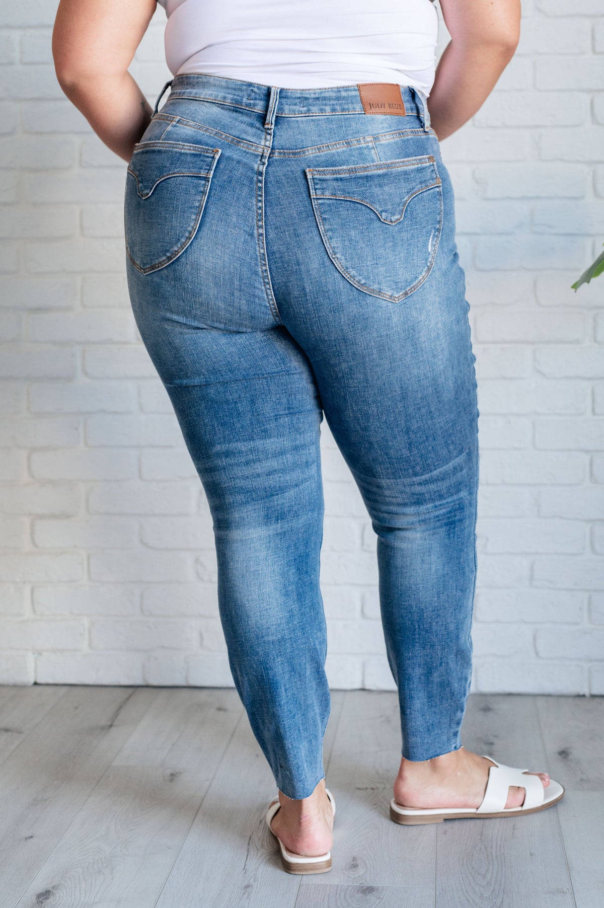 Hazel Blues® |  Nicole Tummy Control Skinny Jeans in Vintage Wash