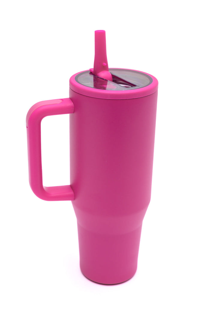 Hazel Blues® |  No Spill 40oz Tumbler in Hot Pink