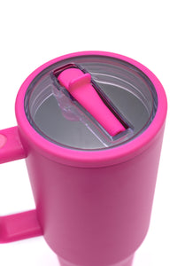 Hazel Blues® |  No Spill 40oz Tumbler in Hot Pink