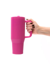 No Spill 40oz Tumbler in Hot Pink