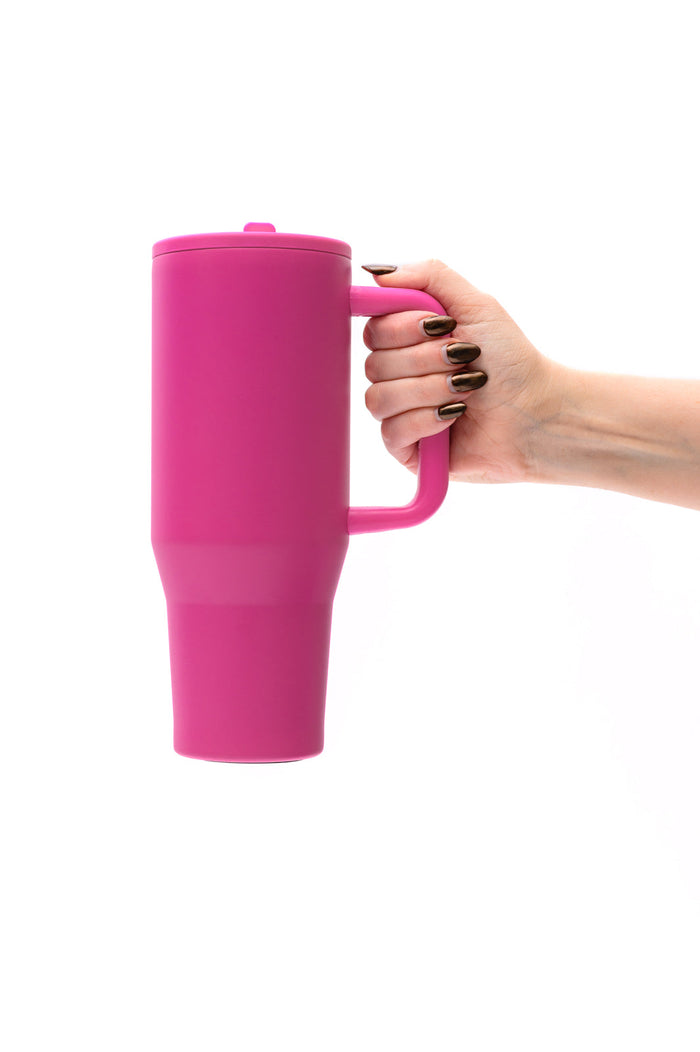 Hazel Blues® |  No Spill 40oz Tumbler in Hot Pink