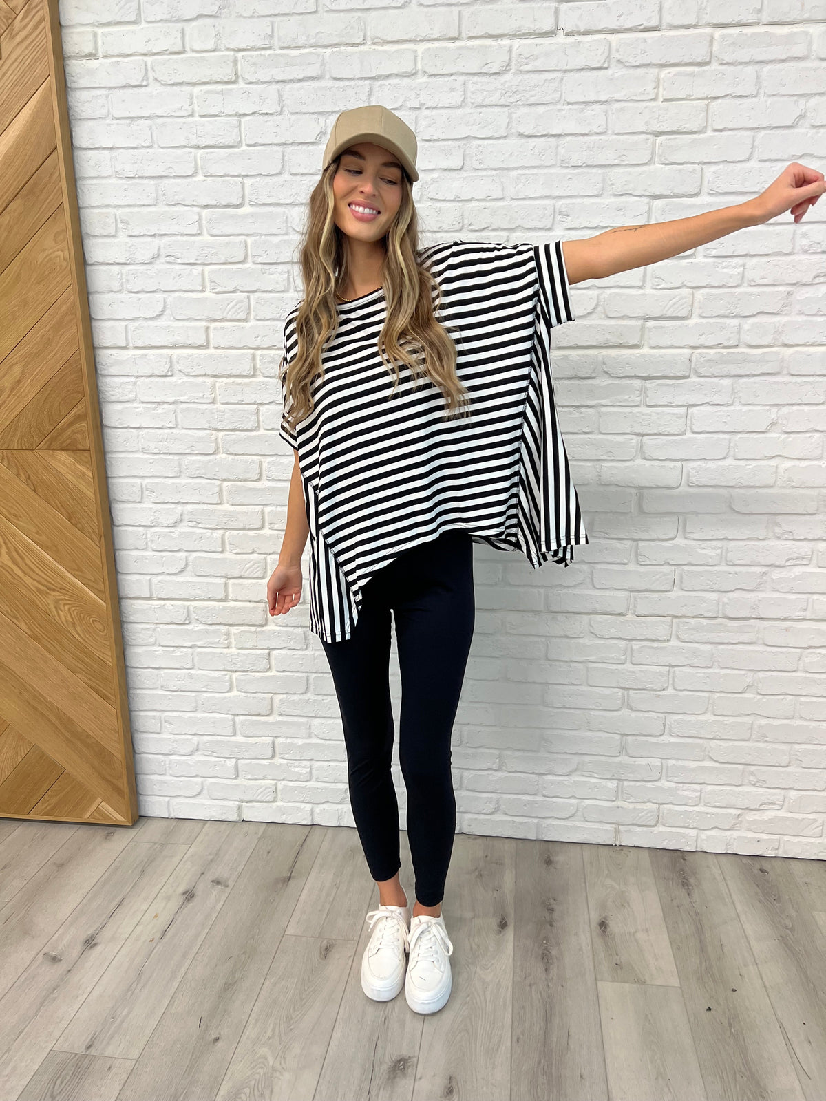 Hazel Blues® |  No Stopping It Striped Oversized Top