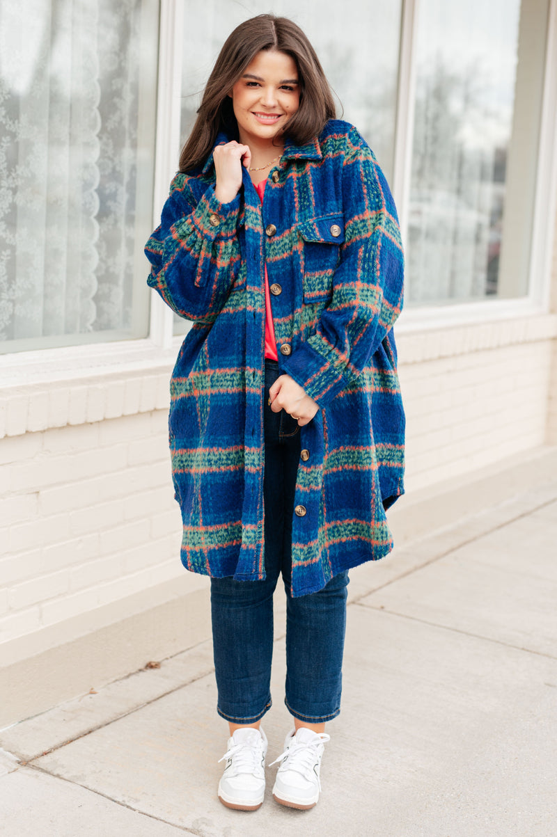 Hazel Blues® |  No Tears Plaid Coat