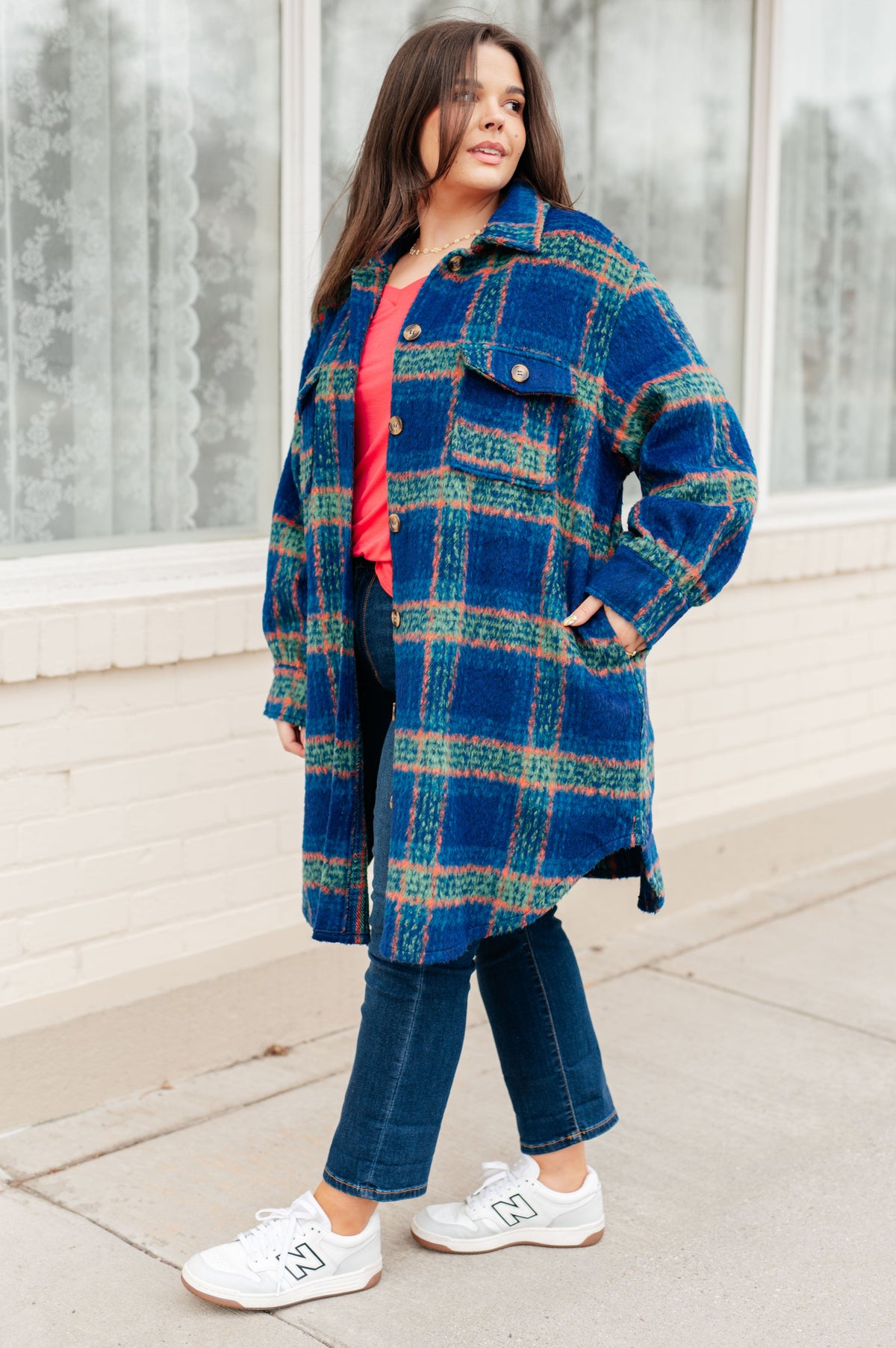 Hazel Blues® |  No Tears Plaid Coat