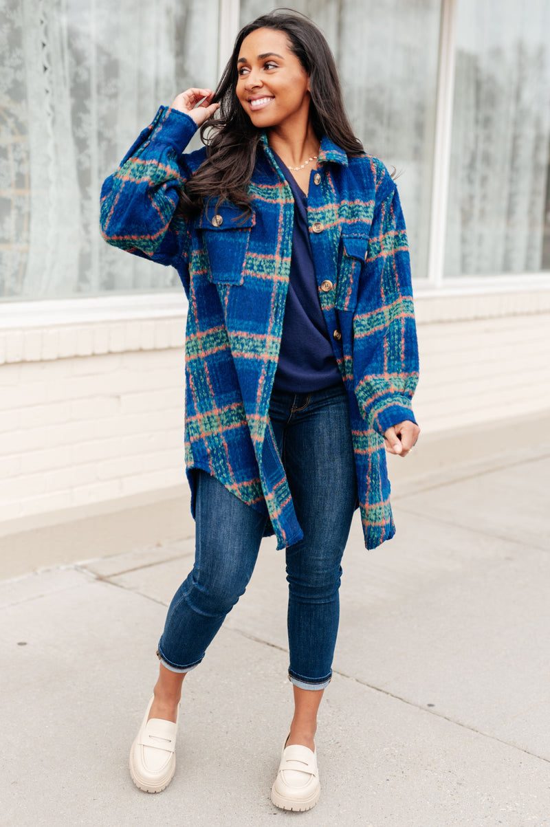 Hazel Blues® |  No Tears Plaid Coat