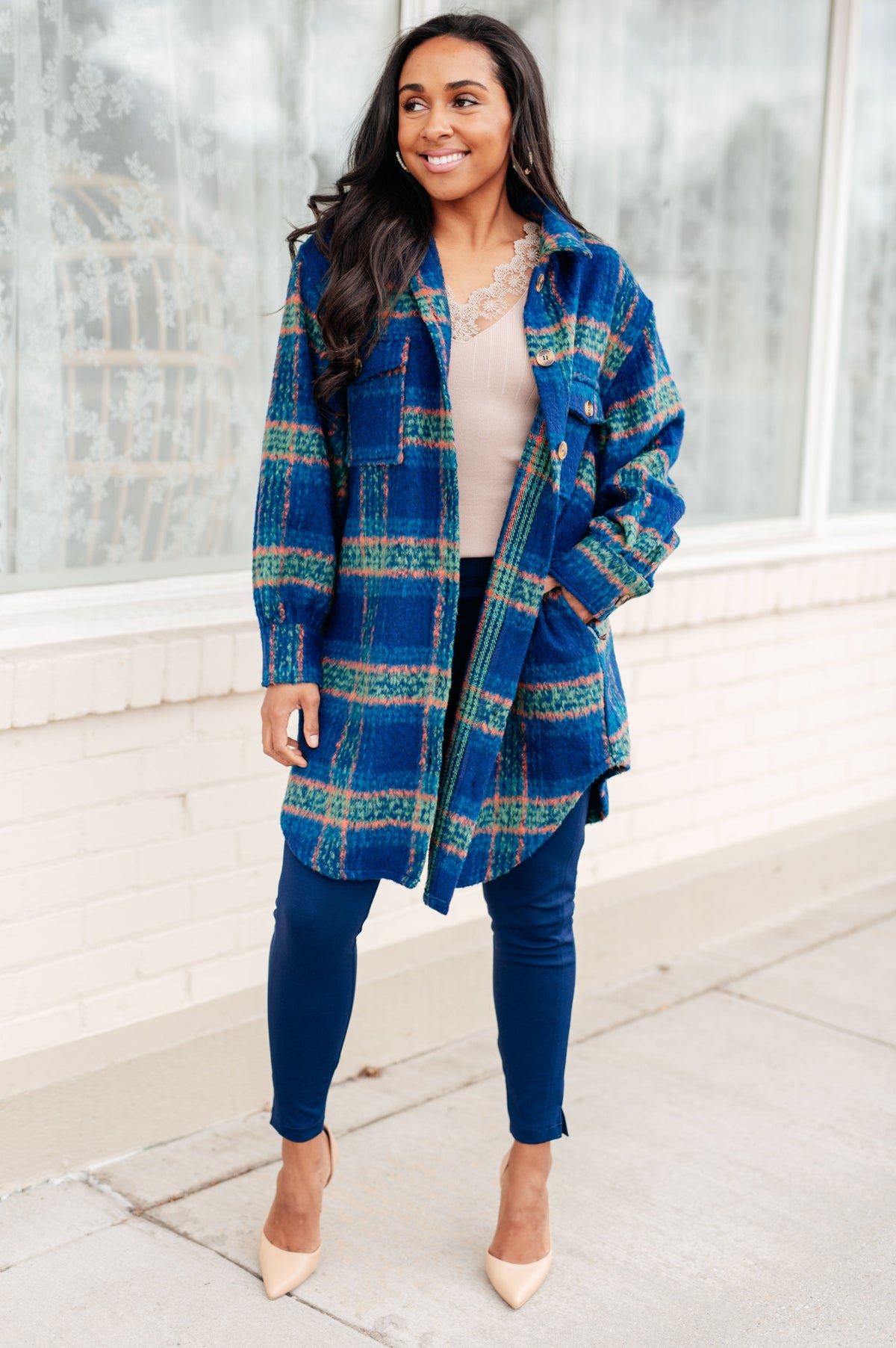 Hazel Blues® |  No Tears Plaid Coat