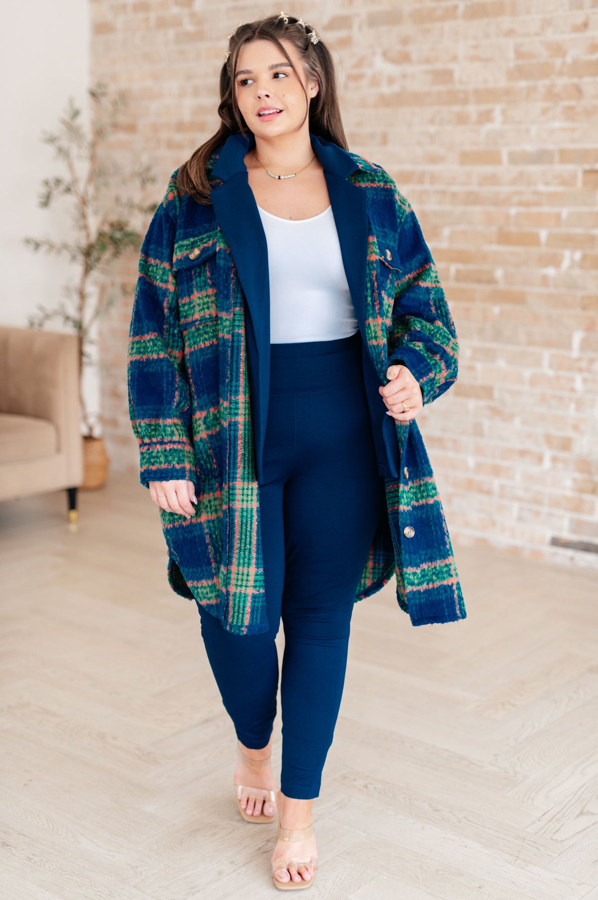 Hazel Blues® |  No Tears Plaid Coat