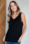 Hazel Blues® |  Not So Anxious V-Neck Tank in Black