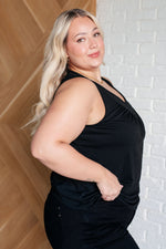 Hazel Blues® |  Not So Anxious V-Neck Tank in Black