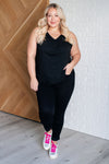 Hazel Blues® |  Not So Anxious V-Neck Tank in Black