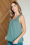 Hazel Blues® |  Not So Anxious V-Neck Tank in Mist