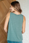 Hazel Blues® |  Not So Anxious V-Neck Tank in Mist