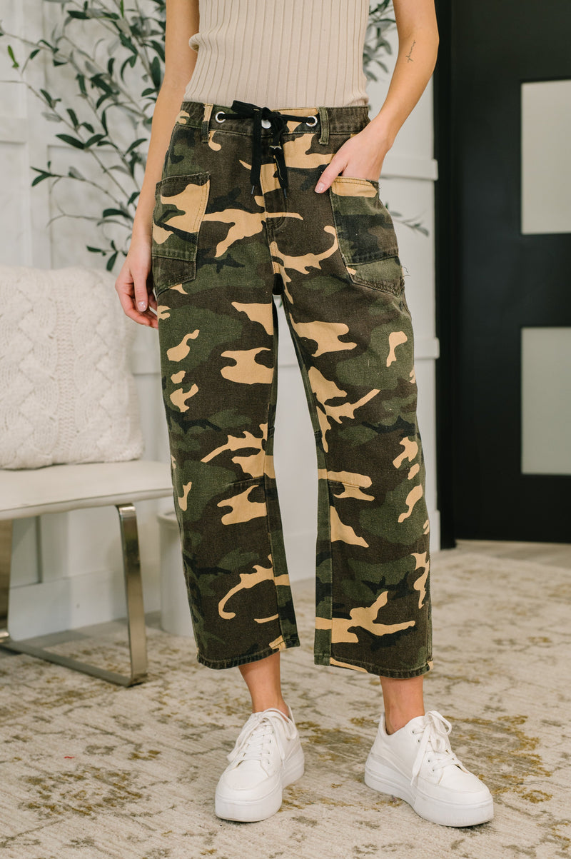 Hazel Blues® | Now You See Me Camo Cargo Pants