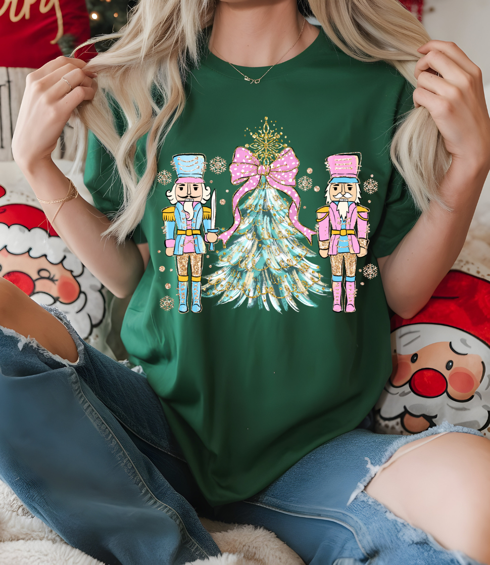 Hazel Blues® |  Nutcracker Wonderland in Forest Green Graphic Tee and Sweatshirt