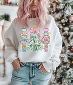 Hazel Blues® |  Nutcracker Wonderland in White Graphic Tee and Sweatshirt