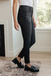Hazel Blues® |  Octavia High Rise Control Top Skinny Jeans in Washed Black