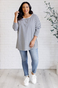 Hazel Blues® |  Obviously Mine Striped Oversized Top