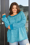 Hazel Blues® |  Ocean's Apart Mineral Wash Pullover