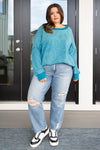 Hazel Blues® |  Ocean's Apart Mineral Wash Pullover