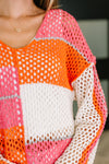 Hazel Blues® |  Off the Grid Net Color Block Layering Top
