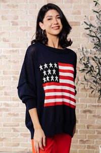 Hazel Blues® |  Oh Say Can You See Lightweight Pullover