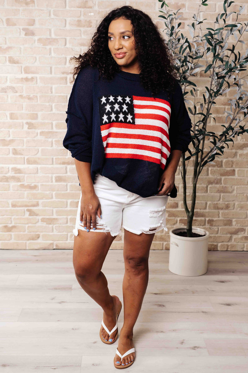 Hazel Blues® |  Oh Say Can You See Lightweight Pullover