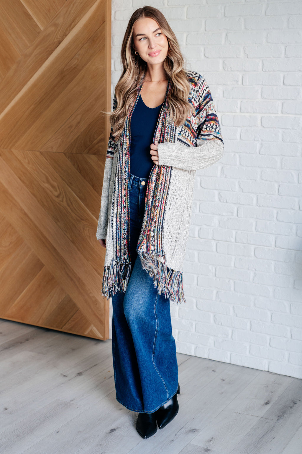 Hazel Blues® |  Oh So Lucky Fringe Cardigan