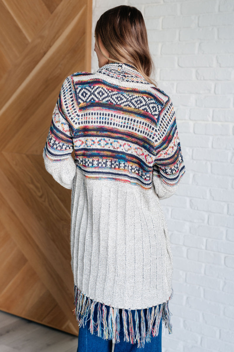 Hazel Blues® |  Oh So Lucky Fringe Cardigan