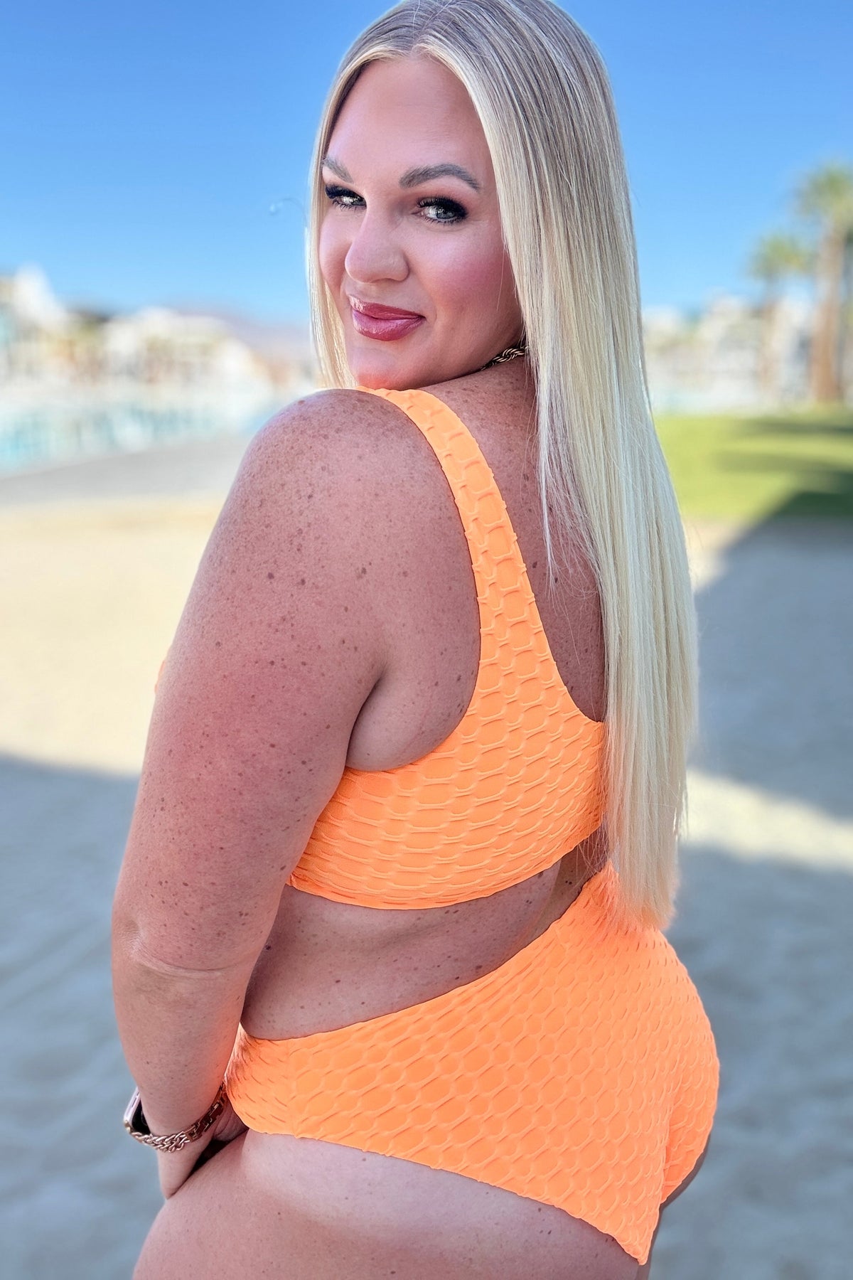 Hazel Blues® |  Oh So Orange Swim Top