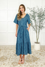 Hazel Blues® |  Olive Dress in Blue Vineyard