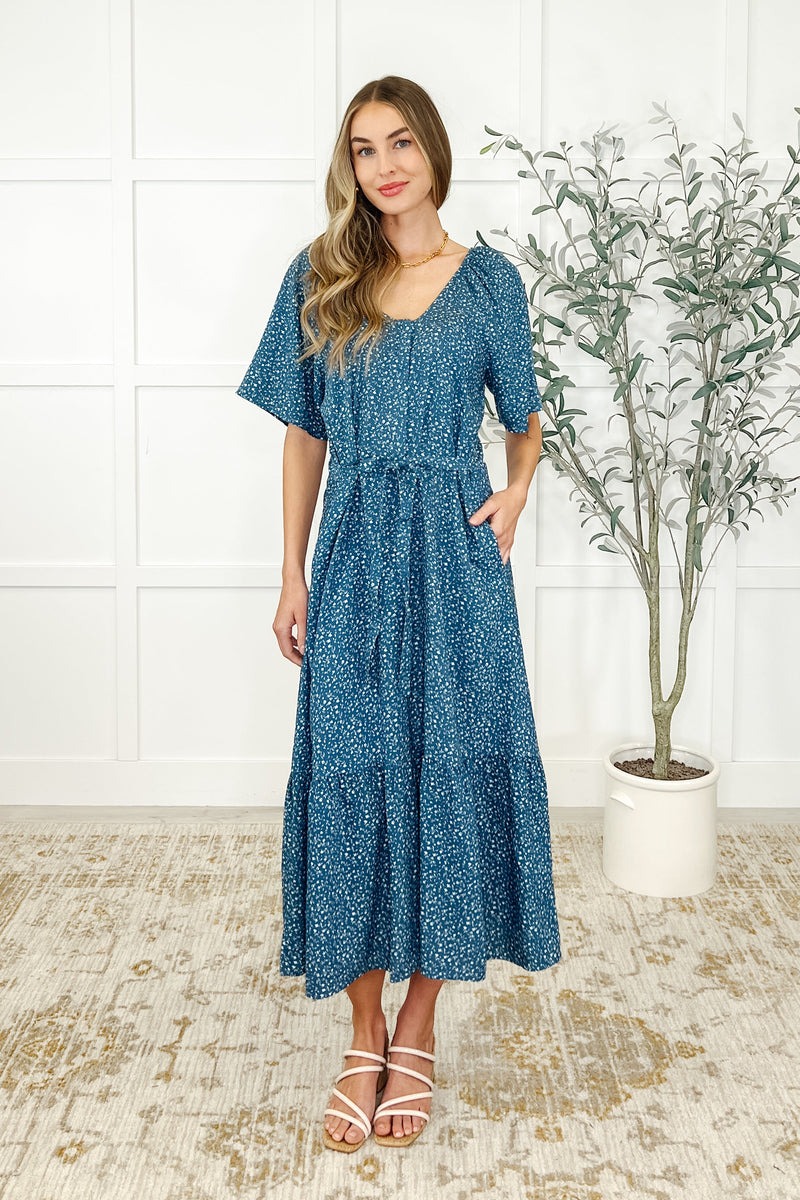 Hazel Blues® |  Olive Dress in Blue Vineyard