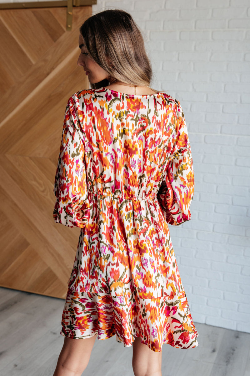 Hazel Blues® |  Once Upon a Dream V-Neck Balloon Sleeve Dress