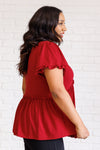 Hazel Blues® |  One Day Soon V-Neck Ruffle Detail Top