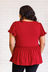 Hazel Blues® |  One Day Soon V-Neck Ruffle Detail Top
