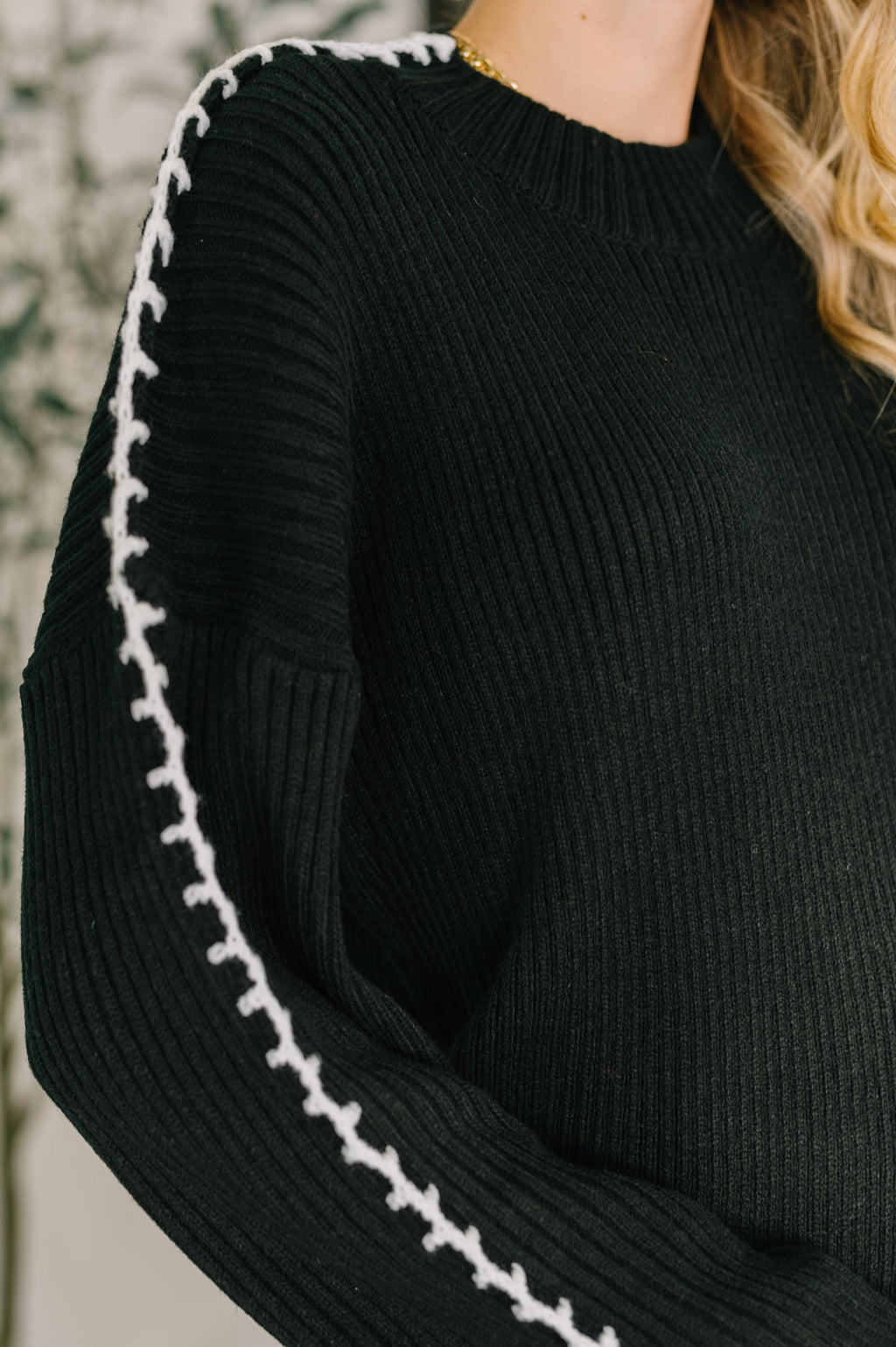 Hazel Blues® |  One Stitch at a Time Pullover in Black