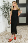 Hazel Blues® |  On the Town Lace Scoop Neck Dress in Black
