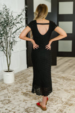 Hazel Blues® |  On the Town Lace Scoop Neck Dress in Black
