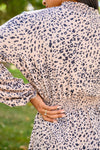 Hazel Blues® |  Ophelia Animal Print Shirred Waist Dress