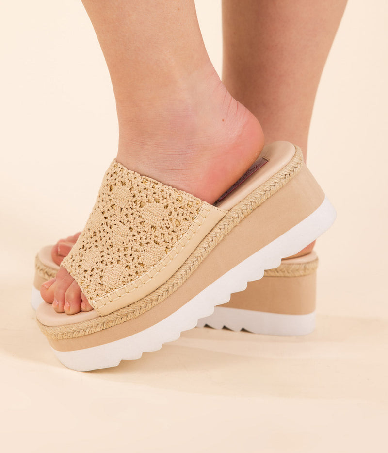 Hazel Blues® |  Ophelia Wedges in Cream