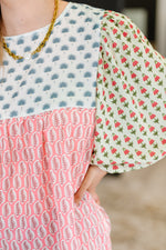 Hazel Blues® |  Outside Advantage Mixed Print Boho Blouse