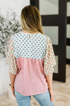 Hazel Blues® |  Outside Advantage Mixed Print Boho Blouse