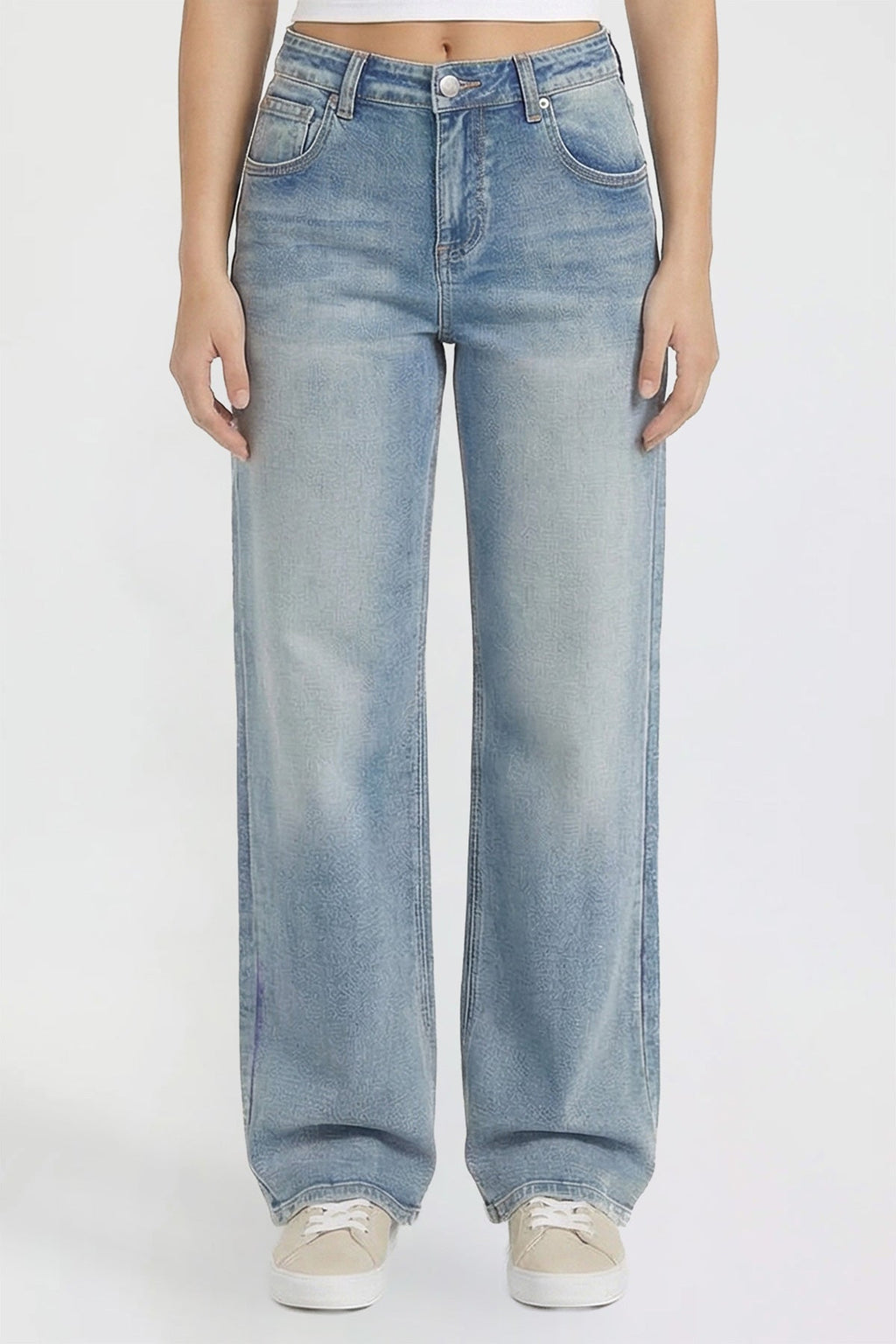 Britney Star Pocket Wide Leg Jeans