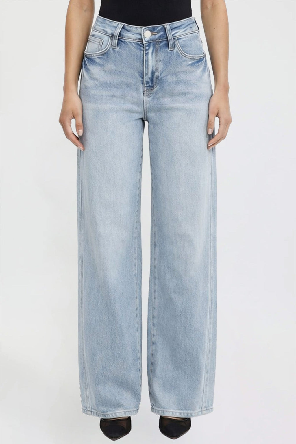 Wide Leg Jeans with Seam Detail