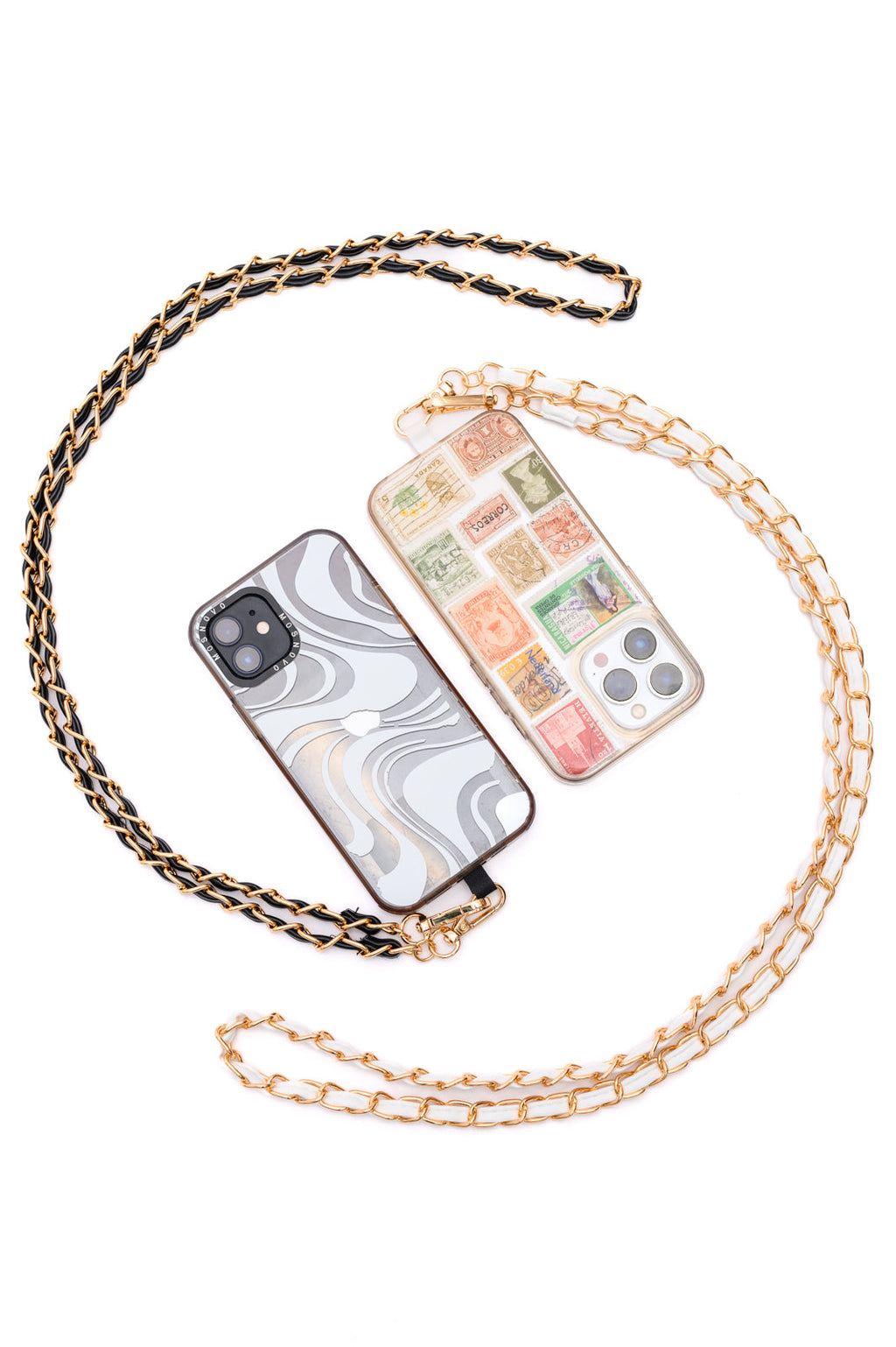 Hazel Blues® |  PU Leather Gold Chain Cell Phone Lanyard Set of 2