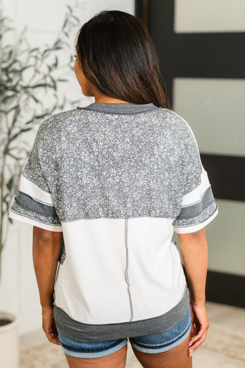 Hazel Blues® |  Patch Me If You Can Drop Shoulder Top
