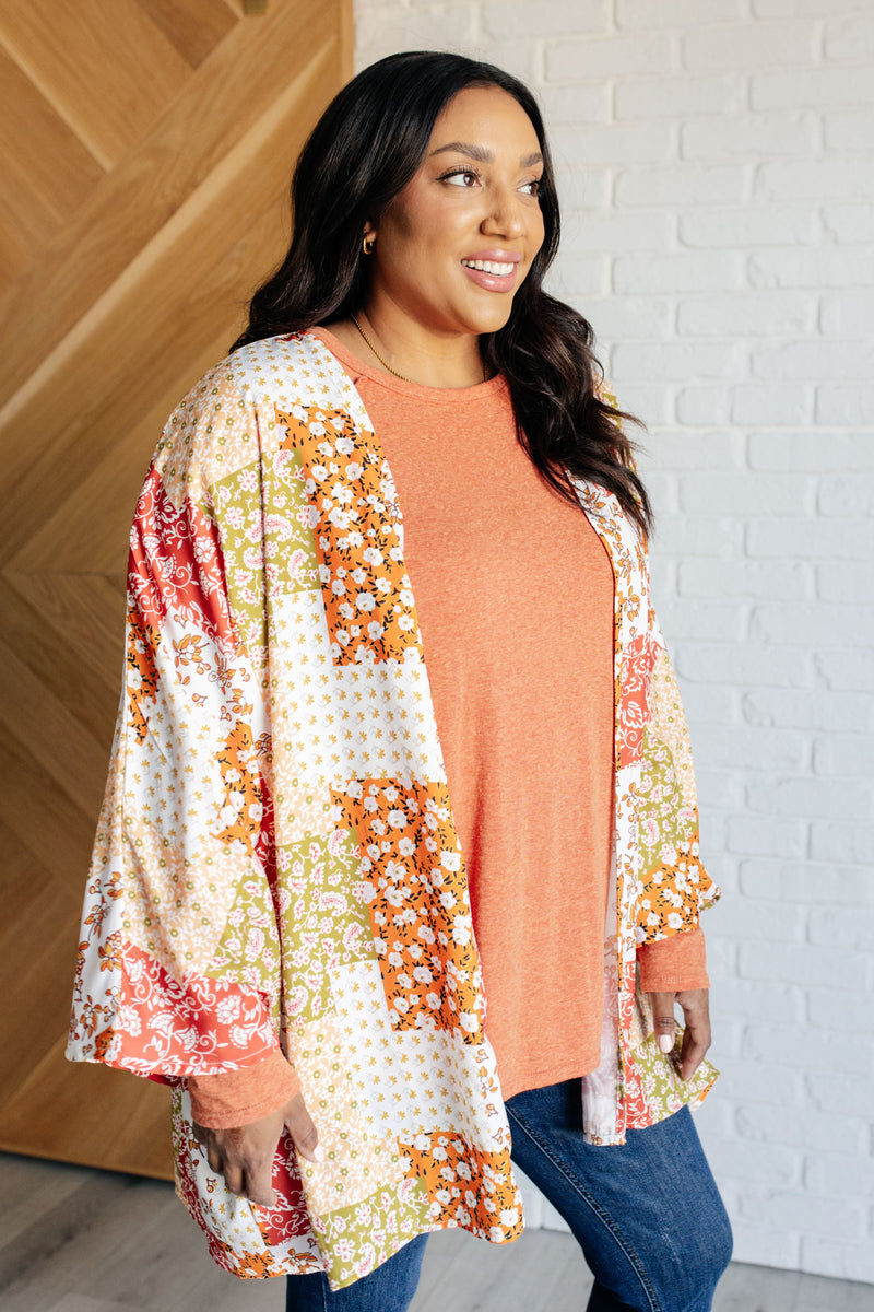 Hazel Blues® |  Patchwork of Feelings Mixed Floral Kimono