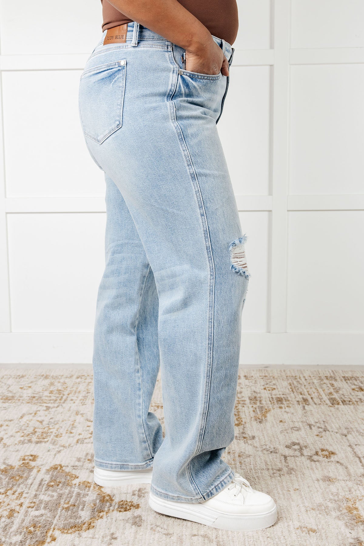 Hazel Blues® |  Patricia High Rise Rigid Magic 90's Straight Jeans