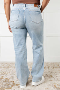 Hazel Blues® |  Patricia High Rise Rigid Magic 90's Straight Jeans